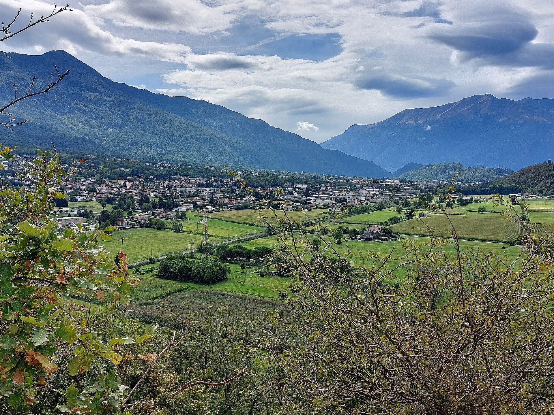 The upper lake and Colico seen from Forte Fuentes on Lake Como